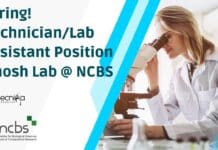 NCBS Lab Assistant Job Opening