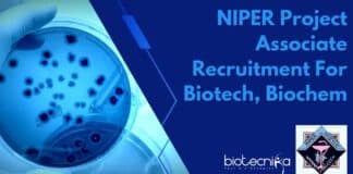 NIPER Project Associate Recruitment