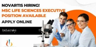 Novartis Hiring! MSc Life Sciences