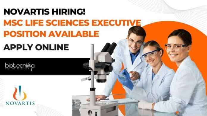 Novartis Hiring! MSc Life Sciences