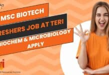 Freshers MSc Biotech Biochem