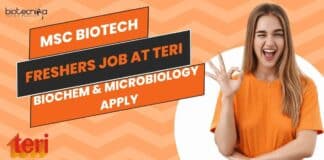 Freshers MSc Biotech Biochem