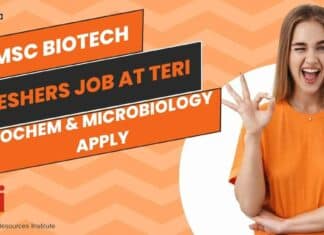 Freshers MSc Biotech Biochem