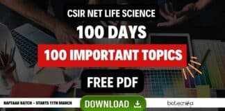 100 Important Topics List For CSIR NET