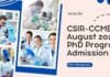 CSIR-CCMB August 2024 PhD Program Admission – Online Application Process CCMB 2024 PhD Admissions August Session
