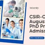 CCMB 2024 PhD Admissions August Session