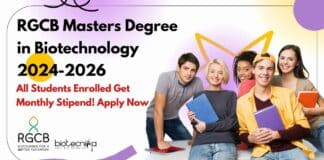 RGCB MSc Biotechnology 2024-26 Admissions - Apply Online