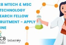 RGCB MTech Biotech Jobs