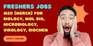 Freshers Jobs at MSD (Merck)