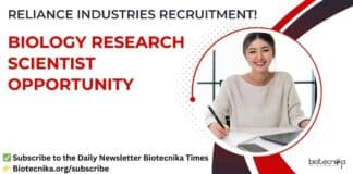 Reliance Industries Careers Biology