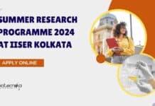 Summer Research Programme 2024 at IISER Kolkata – Apply Online IISER Kolkata Summer Research Programme