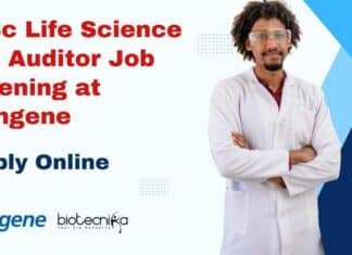 MSc Life Science QA Auditor Job Opening at Syngene – Apply Online MSc Life Science QA Auditor