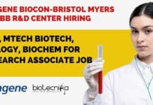Syngene Biocon-Bristol Myers Squibb R&D Center Hiring