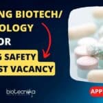 TCS Biotech Jobs – MSc Apply Now For Drug Safety Specialist Role TCS Biotech Jobs