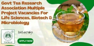 Tea Research Association Vacancies