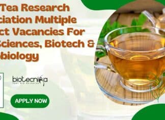 Tea Research Association Vacancies