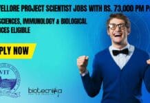 VIT Vellore Project Scientist Jobs