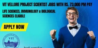 VIT Vellore Project Scientist Jobs