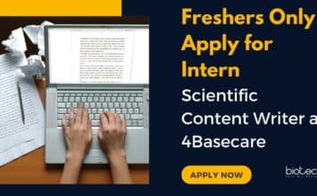 Freshers Only Apply for Intern – Scientific Content Writer at 4Basecare, Apply Now Freshers Intern Scientific