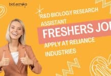 Freshers R&D Biology Research