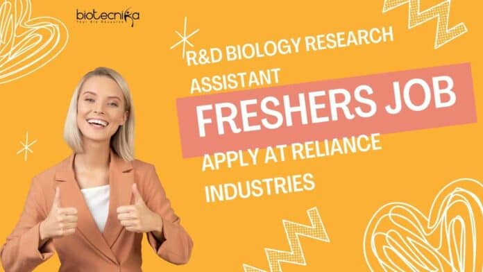 Freshers R&D Biology Research