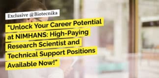 "Unlock Your Career Potential at NIMHANS: High-Paying Research Scientist and Technical Support Positions Available Now!"