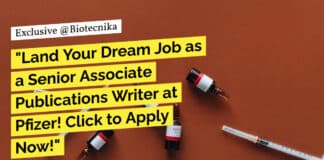 "Land Your Dream Job as a Senior Associate Publications Writer at Pfizer! Click to Apply Now!"