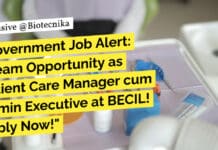 Govt BECIL BSc Job Opening - Life Sciences Apply