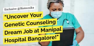 "Uncover Your Genetic Counseling Dream Job at Manipal Hospital Bangalore!"