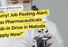 Intas Pharmaceuticals Walk-In Drive For Microbiology - BSc & MSc