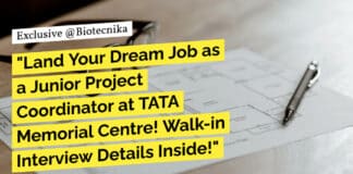 Tata Memorial Centre BSc Biotech & Life Science Walk-In-Interview For Project Job