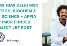 AIIMS New Delhi MSc Biotech