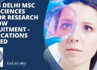 AIIMS Delhi MSc Life Sciences Senior Research Fellow Recruitment – Applications Invited AIIMS Delhi MSc Life Sciences