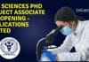 Life Sciences PhD Project Associate Job Opening – Applications Invited Life Sciences PhD Project Associate