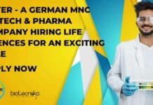 Bayer Life Sciences Job