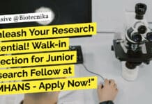 NIMHANS Genetics, Biotech & Biochem Junior Research Fellow Recruitment - Apply Now