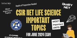 CSIR NET Life Science Important Topics