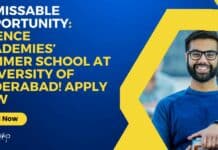 SCIENCE ACADEMIES’ SUMMER SCHOOL 15th MAY TO 11th JUNE, 2024