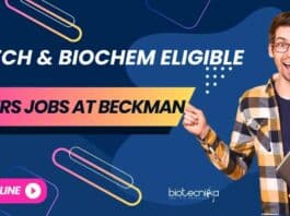 Freshers Biotechnology Jobs at