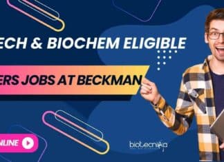 Freshers Biotechnology Jobs at