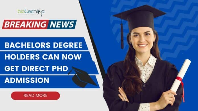 Direct PhD Admission After Bachelors