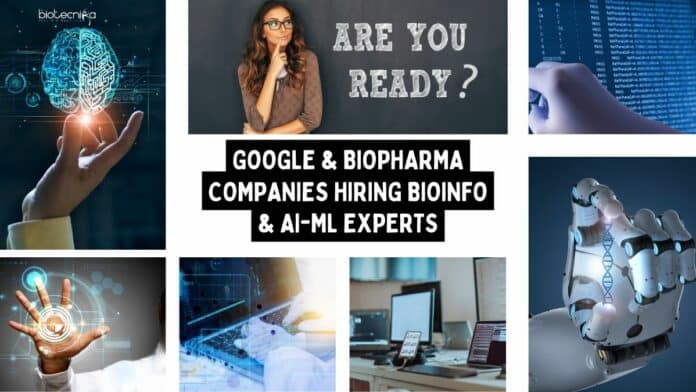 Google Bioinformatics & AI ML Job
