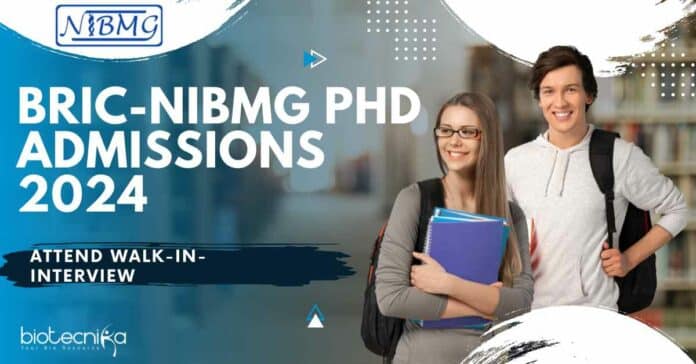 BRIC-NIBMG PhD Admissions 2024