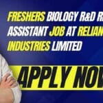 Freshers Biology R&D Research Assistant
