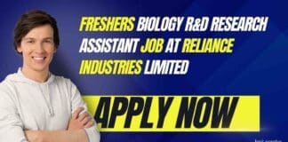 Freshers Biology R&D Research Assistant