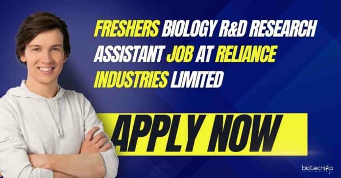 Freshers Biology R&D Research Assistant