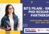 BITS Pilani – RMIT PhD Research Partnership – Admissions Open For July 2024 Intake BITS Pilani - RMIT PhD Research Partnership