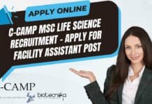 C-CAMP MSc Life Science Recruitment