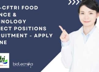 CSIR-CFTRI Food Science & Technology Project Positions Recruitment – Apply Online CSIR-CFTRI Food Science & Technology