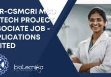 CSIR-CSMCRI MSc Biotech Project Associate Job - Applications Invited